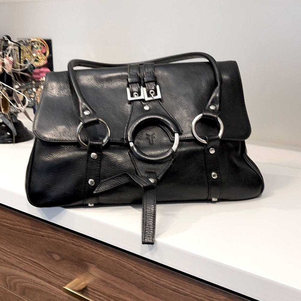 Frye black harness bag